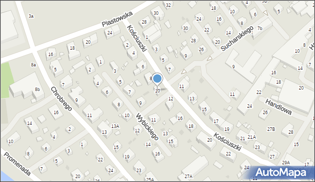 Choszczno, Kościuszki Tadeusza, gen., 10, mapa Choszczno