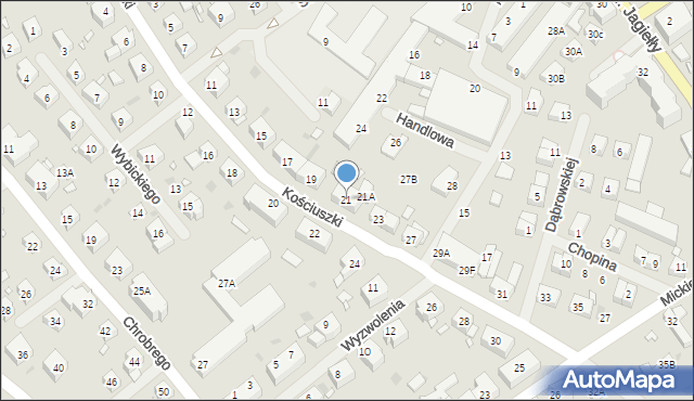 Choszczno, Kościuszki Tadeusza, gen., 21, mapa Choszczno