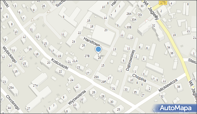 Choszczno, Kościuszki Tadeusza, gen., 27A, mapa Choszczno