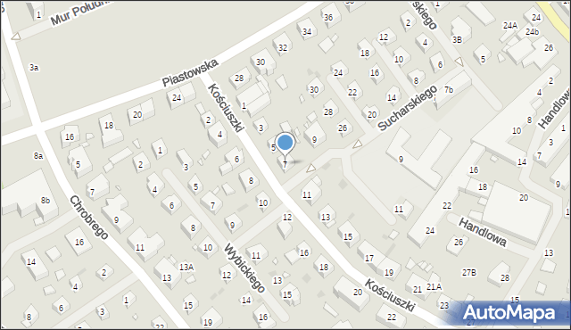 Choszczno, Kościuszki Tadeusza, gen., 7, mapa Choszczno