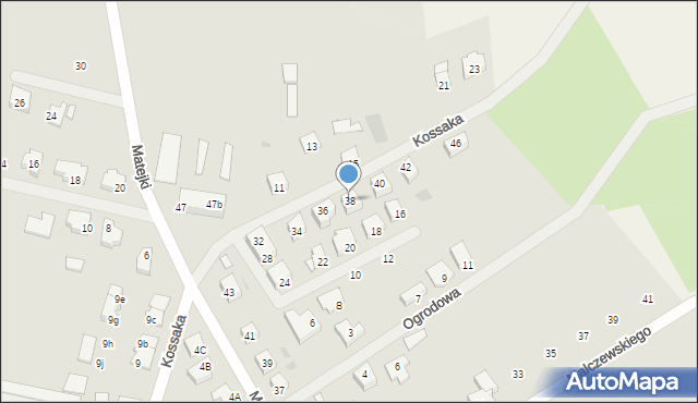 Choszczno, Kossaka, 38, mapa Choszczno