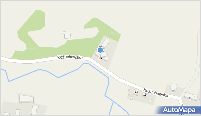 Chotków, Kożuchowska, 14, mapa Chotków