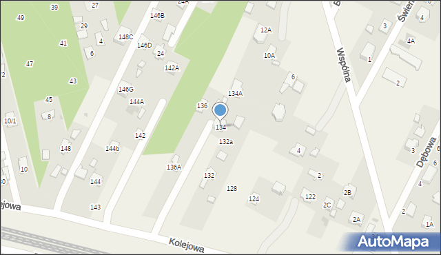 Chotomów, Kolejowa, 134, mapa Chotomów