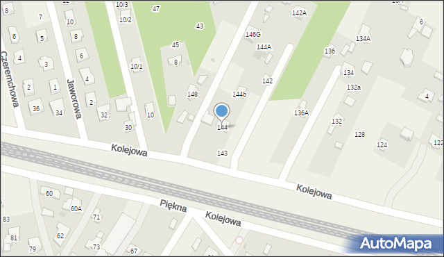 Chotomów, Kolejowa, 144, mapa Chotomów