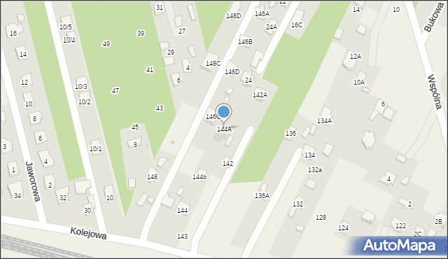Chotomów, Kolejowa, 144A, mapa Chotomów