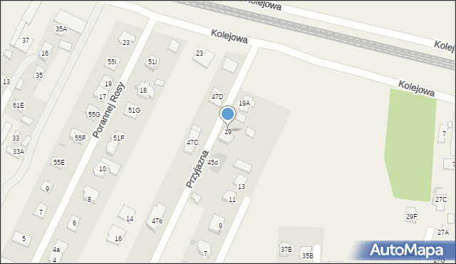 Chotomów, Kolejowa, 19, mapa Chotomów