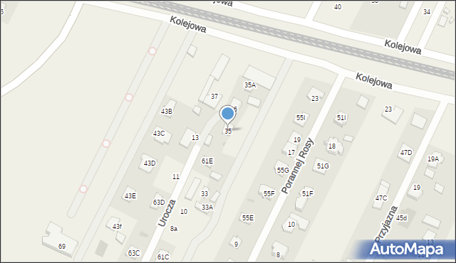 Chotomów, Kolejowa, 35, mapa Chotomów