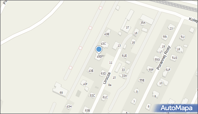 Chotomów, Kolejowa, 43D, mapa Chotomów