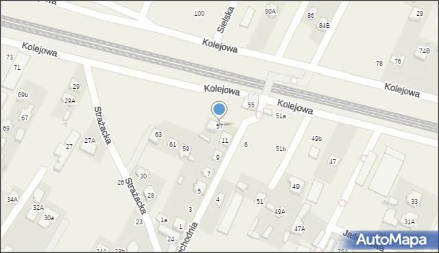 Chotomów, Kolejowa, 57, mapa Chotomów