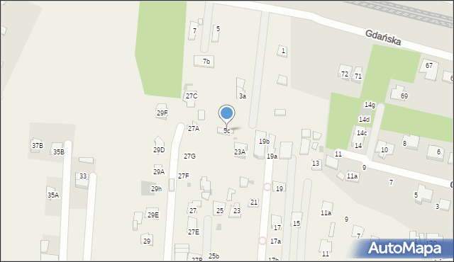 Chotomów, Kolejowa, 5c, mapa Chotomów