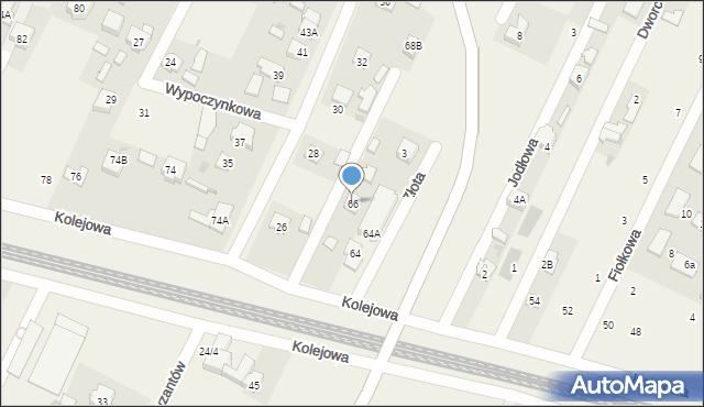 Chotomów, Kolejowa, 66, mapa Chotomów