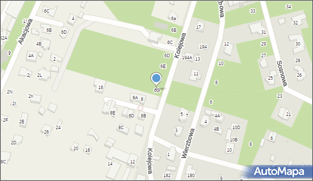 Chotomów, Kolejowa, 6G, mapa Chotomów