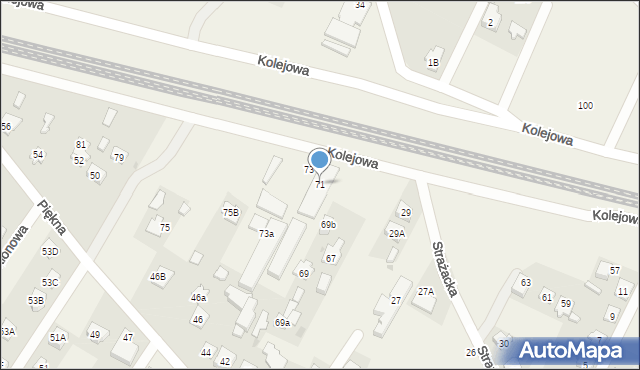 Chotomów, Kolejowa, 71, mapa Chotomów