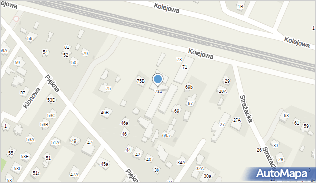 Chotomów, Kolejowa, 73a, mapa Chotomów