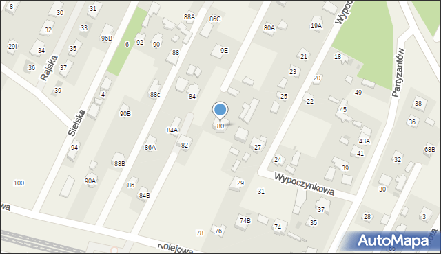 Chotomów, Kolejowa, 80, mapa Chotomów