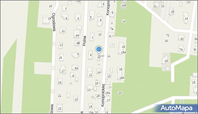 Chotomów, Konopnickiej Marii, 12, mapa Chotomów