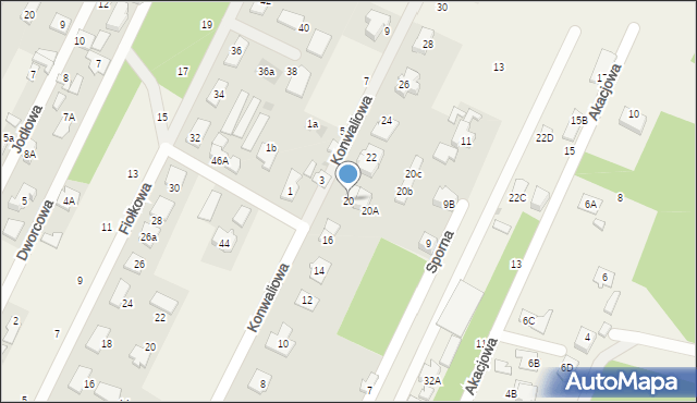 Chotomów, Konwaliowa, 20, mapa Chotomów