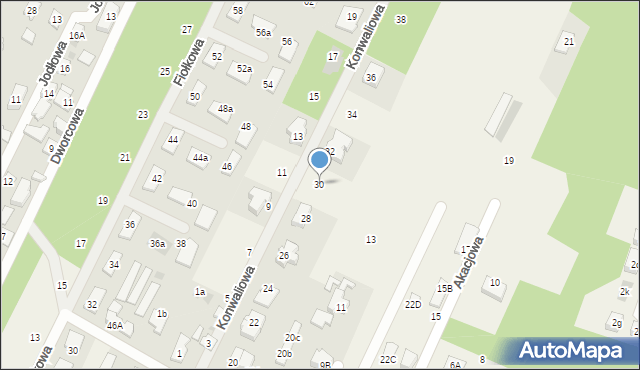 Chotomów, Konwaliowa, 30, mapa Chotomów