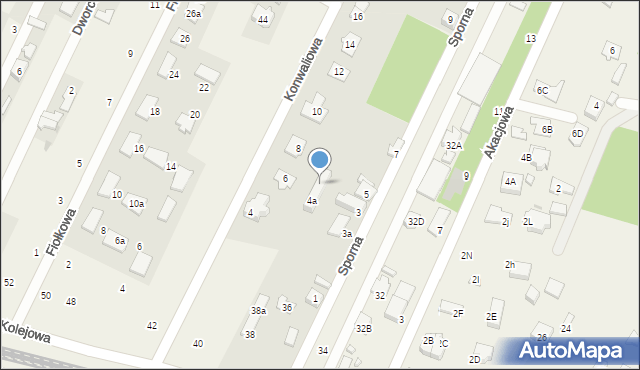 Chotomów, Konwaliowa, 4b, mapa Chotomów