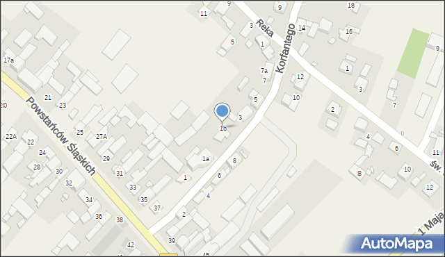 Chróścice, Korfantego Wojciecha, 1b, mapa Chróścice