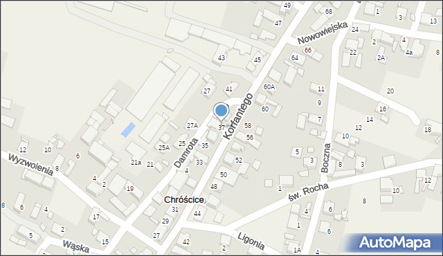 Chróścice, Korfantego Wojciecha, 37, mapa Chróścice