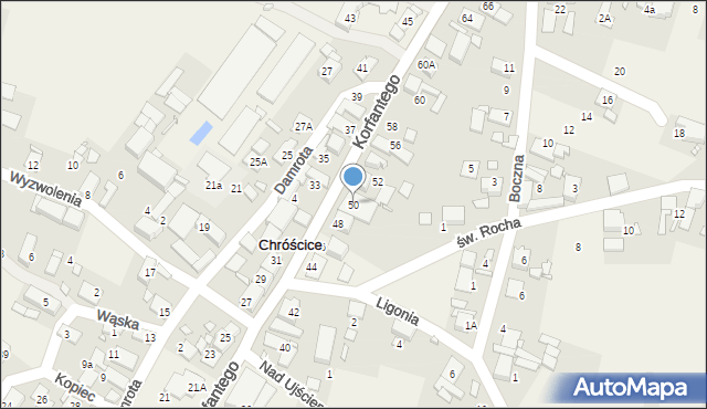 Chróścice, Korfantego Wojciecha, 50, mapa Chróścice