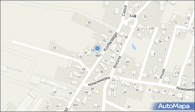 Chróścice, Korfantego Wojciecha, 59A, mapa Chróścice