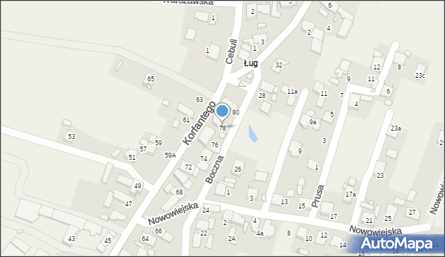 Chróścice, Korfantego Wojciecha, 78, mapa Chróścice