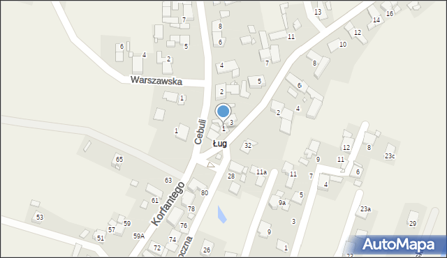 Chróścice, Kośnego Augusta, 1, mapa Chróścice