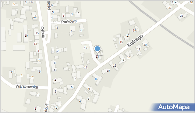 Chróścice, Kośnego Augusta, 13, mapa Chróścice