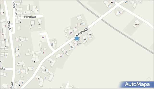 Chróścice, Kośnego Augusta, 16, mapa Chróścice