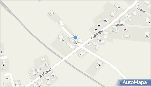 Chróścice, Kośnego Augusta, 21e, mapa Chróścice