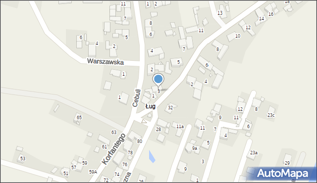 Chróścice, Kośnego Augusta, 3, mapa Chróścice