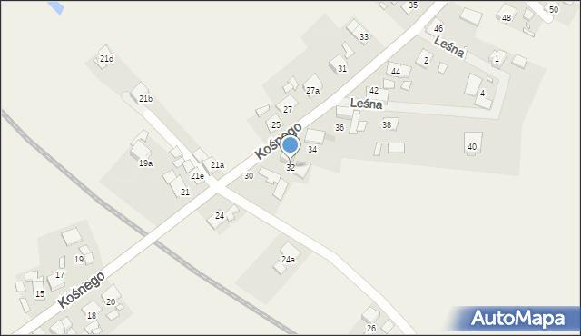 Chróścice, Kośnego Augusta, 32, mapa Chróścice