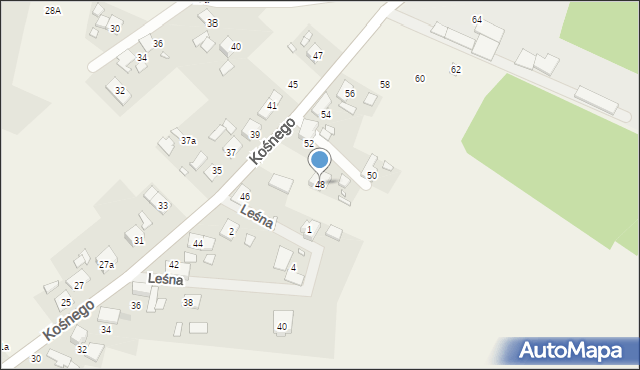 Chróścice, Kośnego Augusta, 48, mapa Chróścice