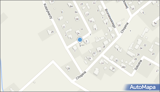Chróścice, Koszykarzy, 3, mapa Chróścice