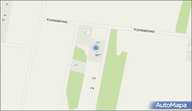 Chrośla, Konwaliowa, 15B, mapa Chrośla