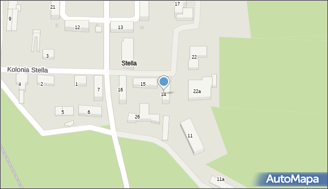 Chrzanów, Kolonia Stella, 14, mapa Chrzanów