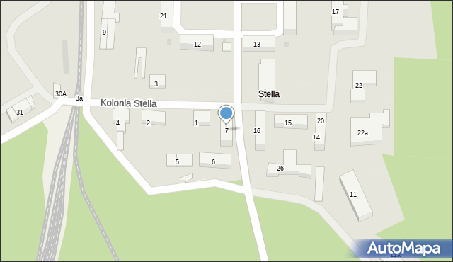 Chrzanów, Kolonia Stella, 7, mapa Chrzanów