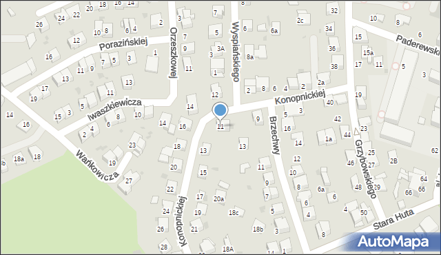 Chrzanów, Konopnickiej Marii, 11, mapa Chrzanów