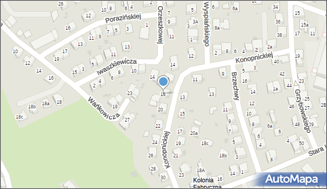 Chrzanów, Konopnickiej Marii, 18, mapa Chrzanów