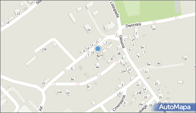 Chrzanów, Kościelna, 5A, mapa Chrzanów