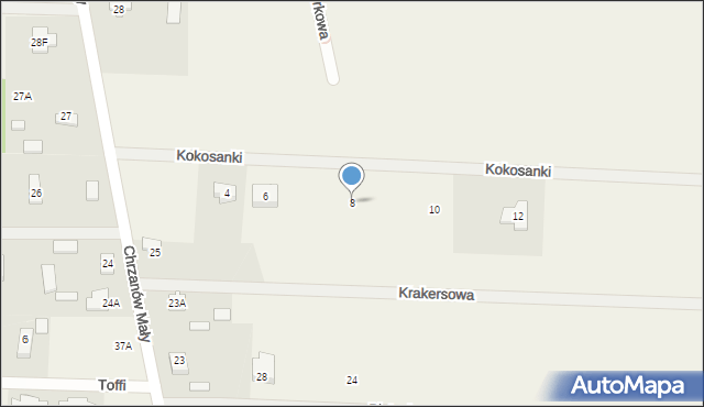 Chrzanów Mały, Kokosanki, 8, mapa Chrzanów Mały