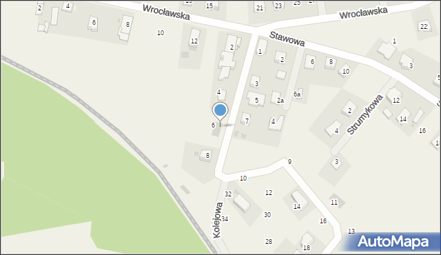 Chrząstawa Mała, Kolejowa, 6a, mapa Chrząstawa Mała