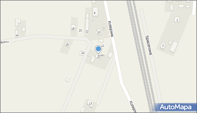 Chynów, Kolejowa, 12, mapa Chynów