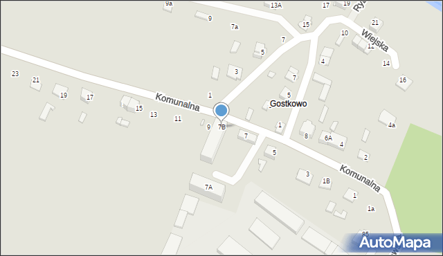 Ciechanów, Komunalna, 7B, mapa Ciechanów