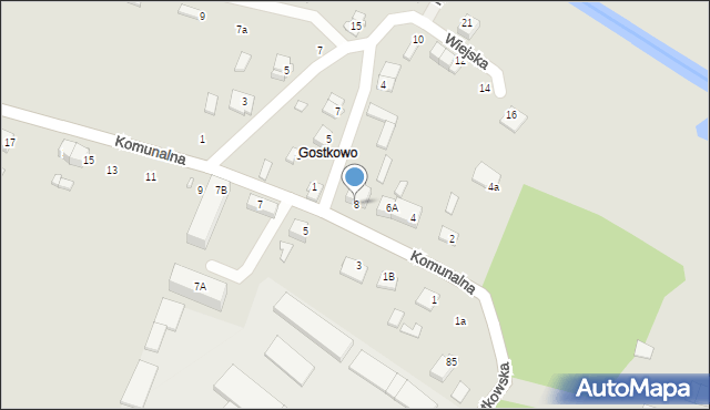 Ciechanów, Komunalna, 8, mapa Ciechanów