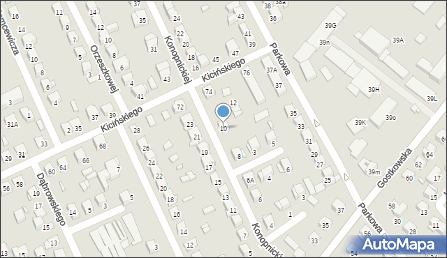 Ciechanów, Konopnickiej Marii, 10, mapa Ciechanów