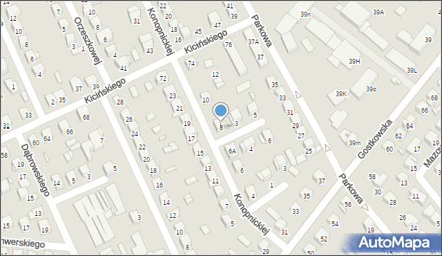 Ciechanów, Konopnickiej Marii, 8, mapa Ciechanów