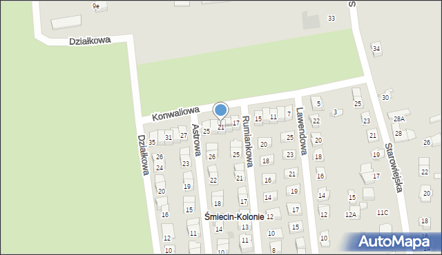 Ciechanów, Konwaliowa, 21, mapa Ciechanów